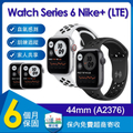 蘋果 A2376 Watch Series 6 LTE 44mm 鋁金屬 智慧手錶 太空灰色、金色、銀色、紅色或藍色