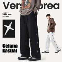 Celana panjang  pria korean style celana pria  baggy pants pria celana skena pria straight leg wide 