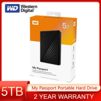 Western Digital WD 5TB 4T 2T 1T Black My Passport Portable External Hard Drive HDD USB 3.0 USB 2.0 Compatible WDBPKJ0050BBK-WESN