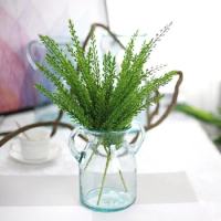 Simulation Wheat Ear Plastic Fake Grass for Home Decoration Flower Arrangement Wedding Flower Wall Background Fake Plant Leaves