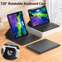 Rotatable Round Cap Case for Samsung Galaxy Tab S9 FE Plus 12.4inch A9 Plus 11 S9 FE S8 A9 8.7 A8 10.5 S6 Lite 10.4inch Keyboard