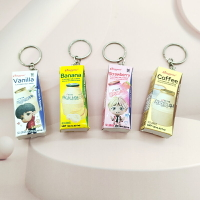 韓版牛奶飲料瓶仿真零食鑰匙扣包包掛件 卡通小飾品小吊飾