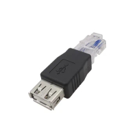 1Pcs RJ45 Male Plug to USB 2.0 AF Female Jack Connector Adapter Laptop LAN Network Cable Ethernet Converter