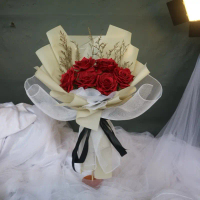 Buket Bunga Artificial Premium hadiah Ulang Tahun/Hadiah Pernikahan/Hadiah Valentine Mawar