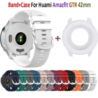 Silicone Watch Frame bezel Wrist band For Huami Amazfit GTR 42mm Smart Bracelet Strap for Amazfit GTR Cover Protective Case