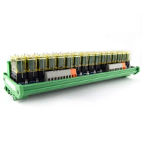 16-way relay double-group module, 24V rail installation, PLC amplifier board control board