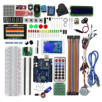 RFID Starter Kit for arduino Uno R3 - Uno R3 Breadboard and holder Step Motor / Servo /1602 LCD / jumper Wire/ UNO R3
