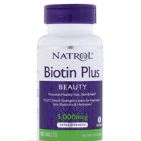 現貨【美國直送】Natrol Biotin Plus 生物素 5000mcg 60片 含葉黃素 biotin plus