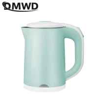 DMWD 0.6L Mini Electric Kettle 110V-220V Water Boiler For Business Trip Electric Water Jug 700W With 3 In 1 Universal Plug