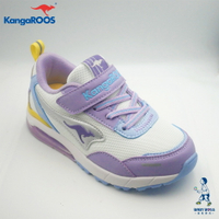 【正品發票出貨】KangaROOS美國袋鼠鞋K-RIDER防潑水 女童鞋 氣墊鞋 機能鞋 休閒鞋(紫-KK32377)