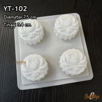 Cetakan Plastik YT-102 Bunga Teratai Mooncake Pudding Jelly Kue Bakul