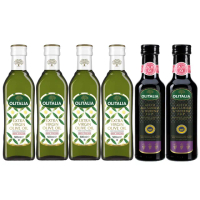 【Olitalia奧利塔】特級初榨橄欖油500mlx4瓶(+摩典那巴薩米可醋250mlx2瓶禮盒組)