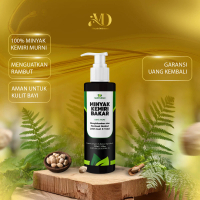 NURTURISH - Minyak Kemiri Murni 100ml Alami Penumbuh & Penebal Rambut Bayi & Dewasa Brewok Kumis Jam