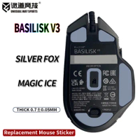 UnusualWaySports Mouse Feet Skates Foot RAZER Basilisk V3 Cambered Surface PTFE Anti Collapse Magic Ice Silver Fox