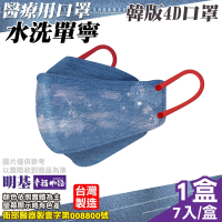 【BenQHealth 明基健康生活】幸福物語4D醫療口罩 丹寧系列 (水洗單寧) 7入/盒