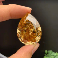 Pirmiana New Fashion 30x40mm ( 160ct plus ) Champagne Moissanite Pear Shape Loose Gemstone For Jewelry Rings Making