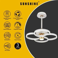 Sunshine陽光照明 天花 風扇燈  CFEW 伸縮風扇 3色溫 黃光/白光/自然光 正風/逆風模式 LED 96W DC摩打16W 遙控 時間掣 護眼無頻閃 顯色度高
