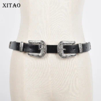 XITAO 2024 Ladies PU Leather Dress Jeans Belt Alloy Fashion Decorative Stylish Luxury Design Dress Jeans Belts for Women CLL1640