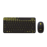【Logitech 羅技】MK240無線鍵盤滑鼠組(黑色/黃邊)*