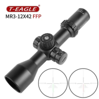 MR 3-12X42 FFP Compact Optical Sight Tactical Riflescope Glass Etched Reticle Red Green Illuminate Airgun For Hunting