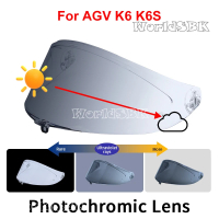 Photochromic Visor สำหรับ AGV K6 K6s หมวกกันน็อคแว่นตาหน้าจอโล่กระจกชิ้นส่วนอุปกรณ์ Autochromic เลนส