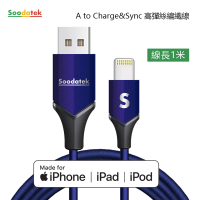 Soodatek USB2.0 A 對 lightning 充電傳輸線(1m)