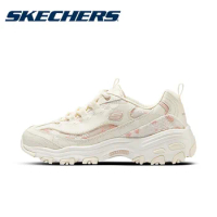 Skechers Women Sneakers D LITE Tennis Trend Fashion Women's Chunky Shoes Casual Outdoor Sports Thick Bottom Lace Up Sneakers