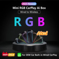 New RGB Mini CarPlay AI Box for Apple Carplay Wireless Adapter Car OEM Wired CarPlay To Wireless USB Dongle Plug and Play