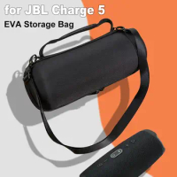 Accessories Organizer Wireless Speaker Storage Box EVA Shockproof Protective Cover Portable Adjustable Strap for JBL Charge 5