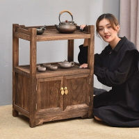 中式茶櫃茶水櫃實木客廳簡約儲茶臺小型茶桌邊櫃茶葉置物架餐邊櫃