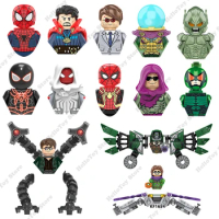 Superheroes DISNEY Spiderman Spider-Man Venom Mini Action Figures Bricks Building Blocks Classic Movie Doll Model Kids Toys Gift