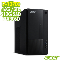 Acer 宏碁 Aspire TC-1770 家用電腦 (i7-13700/16G/2TB+512SSD/RTX3060-8G/W11)