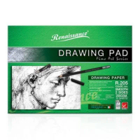 กระดาษ100ปอนด์ แบบเรียบ สมุดวาดเขียน กระดาษร้อยปอนด์แบบเล่ม Renaissance R205( A4 )