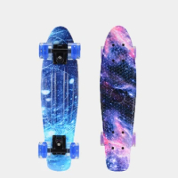 Cruiser Skateboard Fish Board Children Scooter PP Longboard Penny Board Complete Printed Banana Skate Board