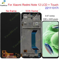 AMOLED 6.67'' For Xiaomi Redmi Note 12 lcd display touch panel screen digitizer Assembly for Redmi Note12 22111317I lcd