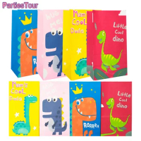 20pcs Dinosaur Birthday Party Candy Bag Goodie Box Candy Treat Bags Dino Theme Kids 3th 4th Birthday Roar Party Supplies Favor