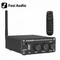 Fosi Audio BL20A Bluetooth TPA3116 Sound Power Amplifier 2.1CH 100W Mini HiFi Class D Amp Bass Treble With U-Disk Remote Control