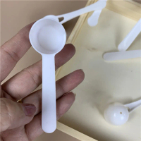 50/100pc 5g White Plastic Measuring Spoon Gram Scoop Food Baking Medicine Powder