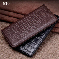 Genuine Leather flip phone Case For Samsung Galaxy S20 case back For Samsung Galaxy S 20 G9180 case back cover Shell