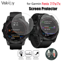100PCS Smart Watch Screen Protector for Garmin Fenix 7/7S/7X Round Tempered Glass Anti-Scratch Protective Film
