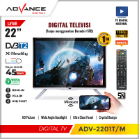 Advance Televisi Led Digital TV HD 22 inch Crystal Design FULL HD TV LED Digital Original Garansi Re