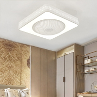 吸頂燈 110V 風扇燈臥室吸頂燈簡約LED燈具家用方形北歐創意個性電風扇燈飾