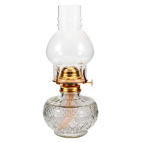 Vintage Kerosene Lamp Decorative Glass Oil Lamp Desktop Kerosene Oil Lamp Decoration