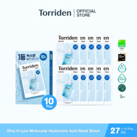 Torriden  Sheet Torriden Facial  Sheet (10 แผ่น) (Dive In 27ml/Balanceful 25ml/Cellmazing 26ml)