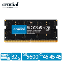 Micron Crucial NB-DDR5 5600/ 32G 筆記型RAM 內建PMIC電源管理晶片原生顆粒