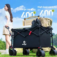 Outdoor Foldable Picnic Trolley Camping Trolley High Capacity High Load Capacity Night Market Trolley Stall Small Cart