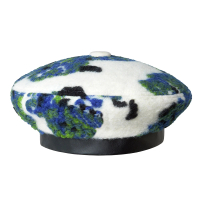 【KANGOL】FLORAL 青花織紋貝蕾帽(白色)