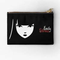 Emily The Strange Emily Is Face Zipper Pouches Bag Money Storage Pocket Wallet Women Coin Underwear Key Packaging Panties Pure