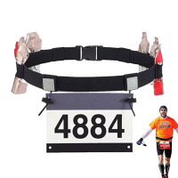 Race Number Bib Belt Adjustable Reflective Elastic Webbing Women Men For Running Cycling Q6Z2