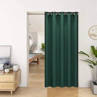 Heavy Duty Doorway Curtain for Bedroom Protect Privacy Lightproof Door Curtain with Rod Dustproof Closet Curtain Room Partition